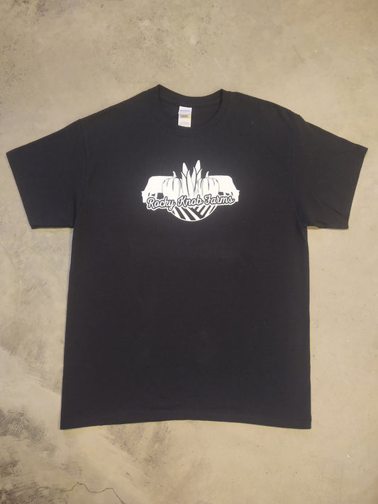 Black with White Logo | Rocky Knob Farms T-Shirt