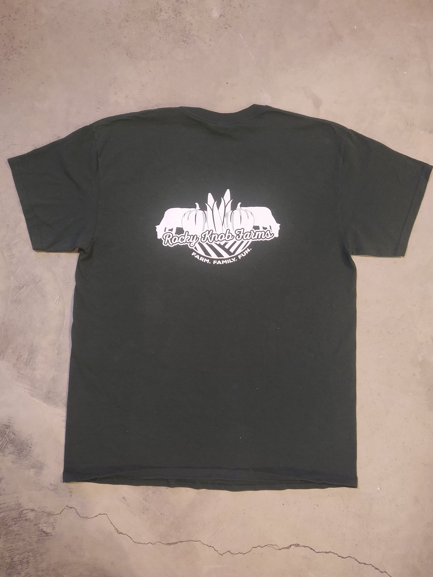 Dark Green with White Logo | Rocky Knob Farms T-Shirt